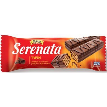 SERENATA ΓΚΟΦΡΕΤΑ TWIN ΣΟΚΟΛΑΤΑ ΓΑΛΑΚΤΟΣ 48GR