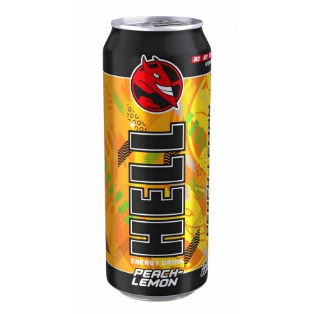 ENERGY DRINK HELL PEACH LEMON 500ml