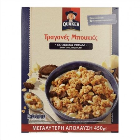 QUAKER ΤΡΑΓΑΝΕΣ ΜΠΟΥΚΙΕΣ COOK & CREAM 450gr -1,40