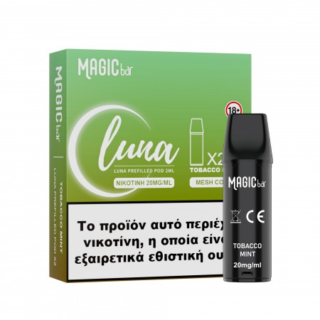  MAGIC BAR LUNA PODS TOBACCO MINT 20MG