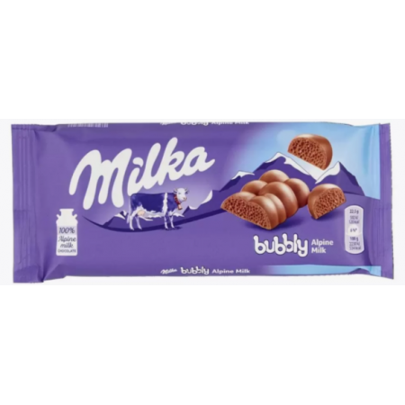 MILKA BUBBLY ALPINE MILK 100gr