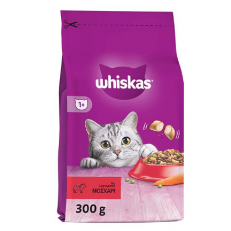 WHISKAS ADULT ΚΡΟΚΕΤΕΣ ΓΕΜΙΣΤΕΣ ΜΟΣΧΑΡΙ 300gr