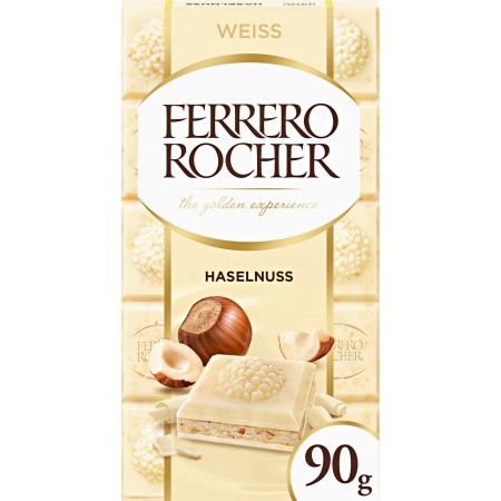 FERRERO ROCHER BAR HAZELNUT WHITE 90GR