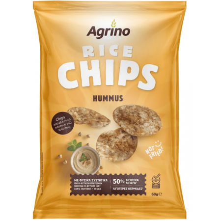 AGRINO RICE CHIPS HUMMUS 60GR