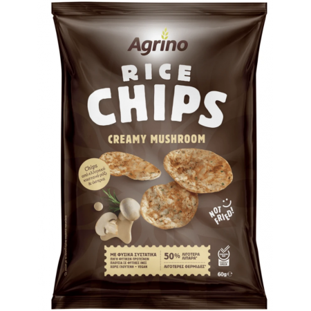 AGRINO RICE CHIPS MUSHROOMS 60GR